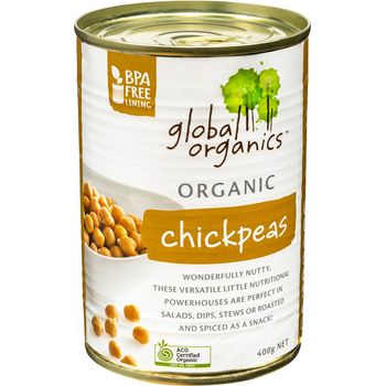 Global Organics Chick Peas 400g