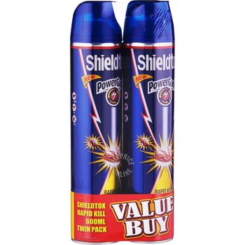 Shieldtox Rapid Insect Killer Spray Powergard 2 x 600ml