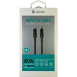 Devia USB-C 100W PD Fast Charging Cable 1.5m - Black
