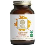 Pure Synergy Usda Organic Superpure Turmeric Extract 60 Capsules Triple Extract Wcurcumin Turmerones