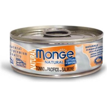 Monge Cat Canned Food Natural Yellowfin Tuna With Salmon 80g