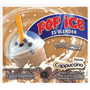 Pop Ice Milk Shake Powder Cappuccino Flavor 25g