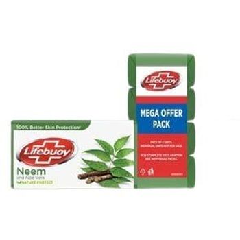 Lifebuoy Neem And Aloe Vera Soap Bar Better Skin Protection 4pcs 100g3.5