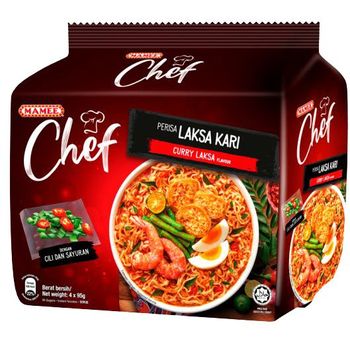 Mamee Chef Mee Segera Kari Laksa 4's x 89g