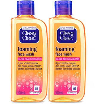 Clean & Clear Face Wash Foam Twin Pack 2pcs 100ml