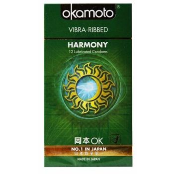 Okamoto Harmony Vibra Ribbed texture Condoms 12pcs