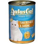 Aatas Cat Canned Food Soupy Stew Red Meat Tuna & Sardine 400g