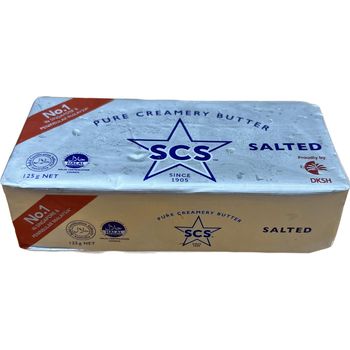 SCS Pure Creamery Butter Block Salted 125g