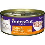 Aatas Cat Canned Food Tantalizing Tuna And Shirasu In Aspic 80g