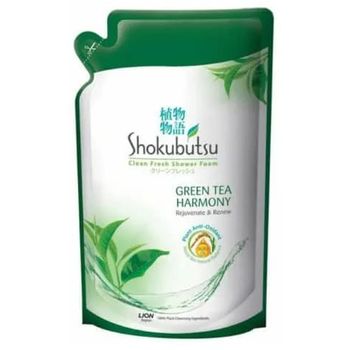 Shokubutsu Shower Foam Refill Green Tea 850g