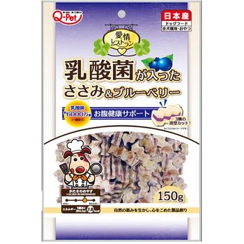 Q-Pet Love Series-Lactobacillus Short Cut Chicken Strips Blueberry 150g