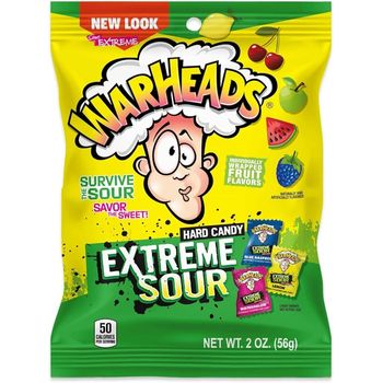 Warheads Extreme Sour Hard Candy Assorted Flavors 56g