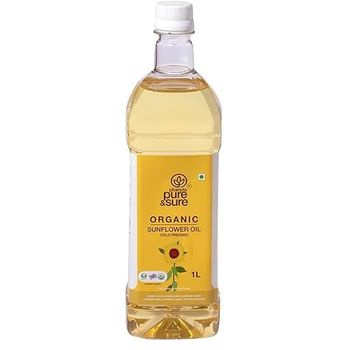 Pure and Sure Organic Sunflower Oil 1l