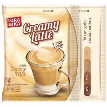 Torabika Creamy Latte 3 in 1 Instant Cofffe with Additional Sugar 25g