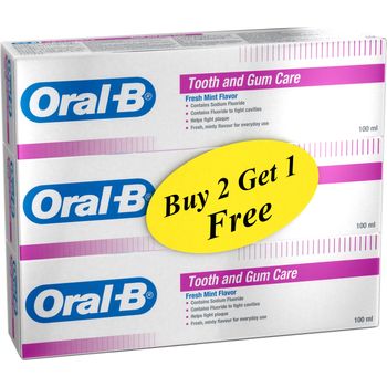 Oral-B Tooth And Gum Care Fresh Mint Toothpaste 3 x 100ml