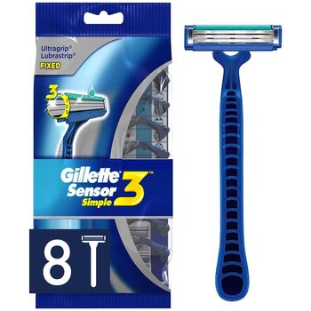 Gillette Sensor3 Simple Mens Disposable Razors 8 Count 18g