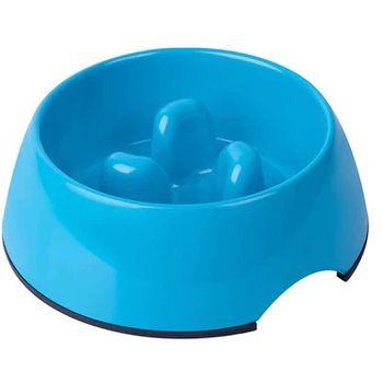 Dogit Go Slow Anti Gulp Feeding Bowl Blue Large 1.2L