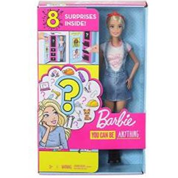 Barbie Surprise Doll Blonde with 2 Career Looks and Accessories