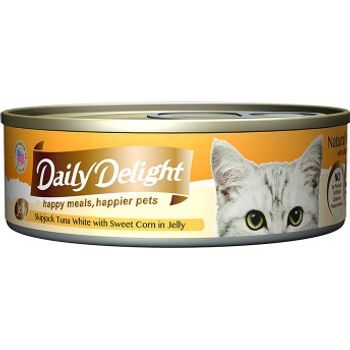 Daily Delight Jelly Skipjack Tuna with Sweet Corn Can Cat Food 80g x 48