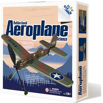Play STEM  Rubber Band Airplane Science P 40 Warhawk