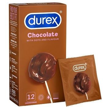 Durex Chocolate Condom with Dots and Flavour 12 Sachets