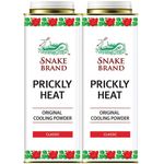 Snake Brand Prickly Heat Original Cooling Powder Classic Pack of 2 280g