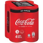 Coca Cola Zero Sugar Can 4pcs 320ml