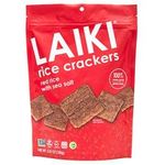 Laiki Gluten Rice Crackers Red Rice Resealable 3.53 Ounce Bag