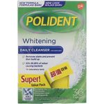 Polident Denture Overnight Whitening Cleanser 36pcs