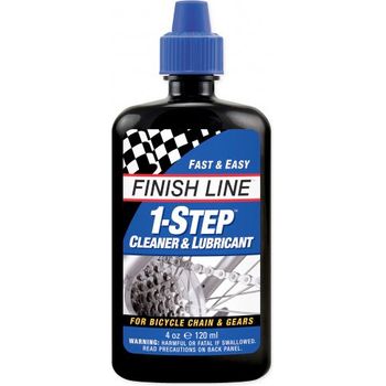 Finish Line 1 Step Bicycle Chain Cleaner & Lubricant 120ml Squeeze Bottle