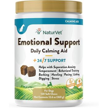 NaturVet Emotional Support Daily Calming Aid for Dog Stress Nervousness 360g