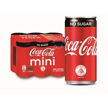 Coca Cola Mini No Sugar Carbonated 6 x 180ml