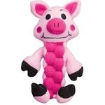 Kong Pudge Braidz Pig Dog Toy Medium Large