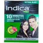 Indica 10 Minutes Powder Hair Colour With Herbs Black 25ml