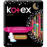 Kotex Ultrathin Overnight Pads with Wings 28cm 8s