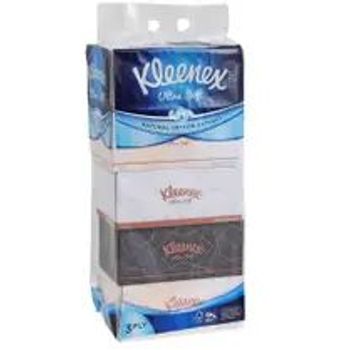 Kleenex 3ply Ultra Soft Facial Tissue Box 5 X 100 Sheets (Packaging May Vary)