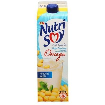 F&N Nutrisoy Reduced Sugar Omega Soya Milk 1l