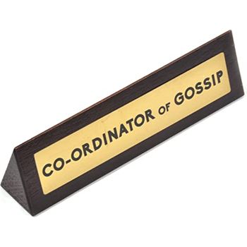 Boxer Gifts Wooden Desk Sign Of Gossip Brown
