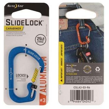 Nite Ize SlideLock Carabiner Aluminum 3 Blue