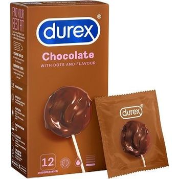 Durex Chocolate Condom with Dots and Flavour 12 Sachets