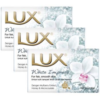Lux Bar Soap White Impress 3 x 80g