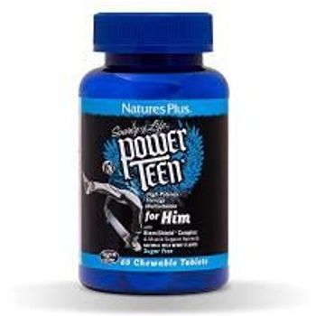 Nature’s Plus Source of Life, Power Teen for Him, Wild Berry, 60 Chewable Tablets