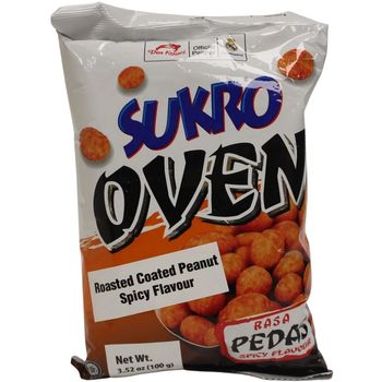 Sukro Oven Roasted Coated Peanut Spicy Flavor Red 100g
