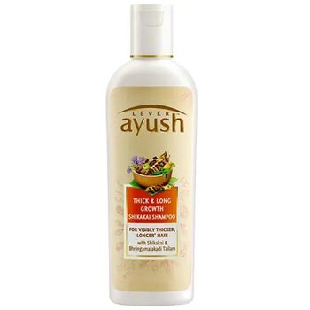 Lever Ayush Thick And Natural Ayurvedic Long Growth Shikakai Shampoo 175ml