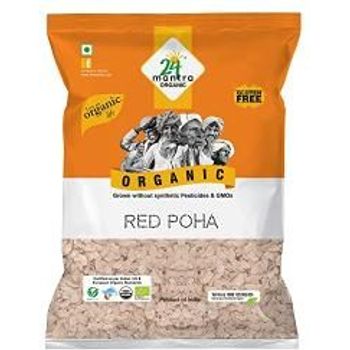 24 Mantra Organic Red Poha Flattened Rice 500g