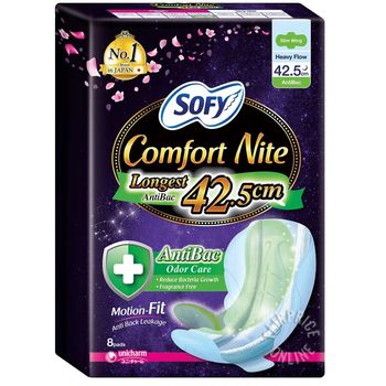 Sofy Comfort Nite Antibac Longest Pads Heavy Flow 42cm