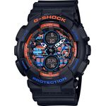 Casio G Shock Black And Orange Watch Ga-140ct-1adr