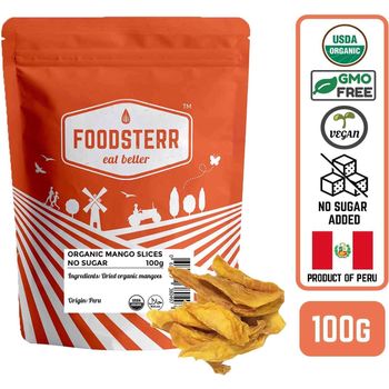 Foodsterr Organic Dried Mango No Added Sugar 100g