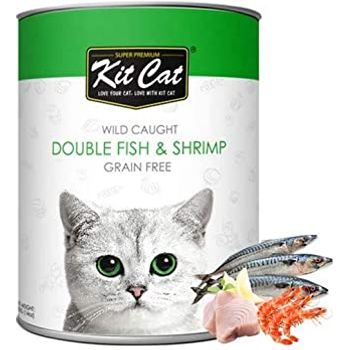 Kit Cat Canned Food Double Fish & Shrimp 400g