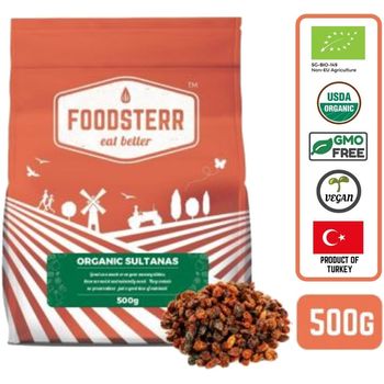 Foodsterr Organic Sultanas Raisins 500g